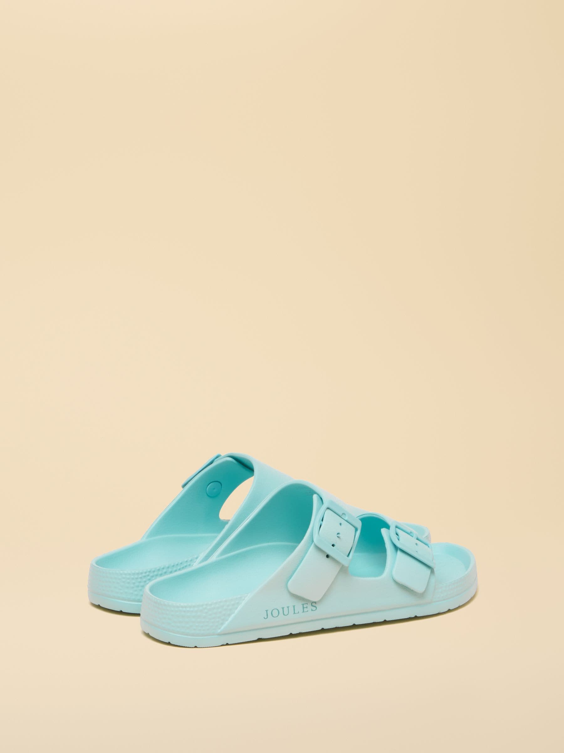 Buy Joules Sunseeker Light Blue EVA Double Buckle Sliders from