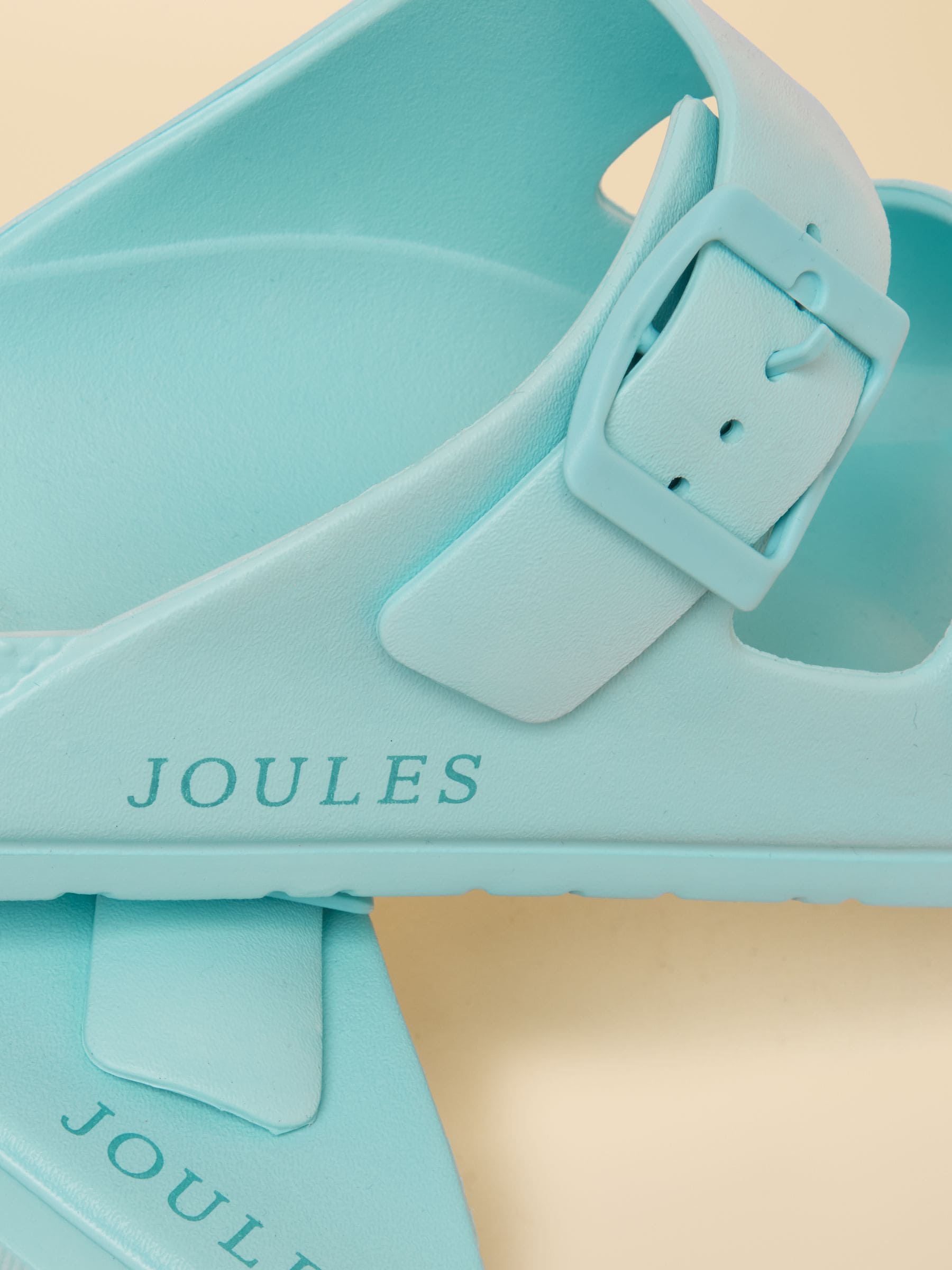 Buy Joules Sunseeker Light Blue EVA Double Buckle Sliders from