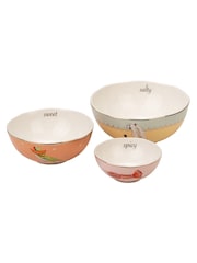 Yvonne Ellen Set of 3 Pink Cheetah Print Nesting Bowls - Image 1 of 6