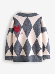 Rockett St George Black/White Harlequin Motif Cardigan - Image 10 of 14