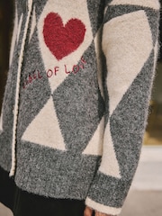 Rockett St George Black/White Harlequin Motif Cardigan - Image 7 of 14