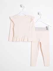 River Island Pink Girls Rib Top Set - Image 2 of 5