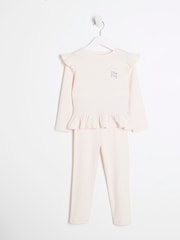 River Island Pink Girls Rib Top Set - Image 3 of 5