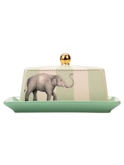 Yvonne Ellen Green Elephant Butter Dish - Image 1 of 7