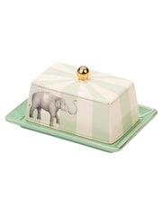 Yvonne Ellen Green Elephant Butter Dish - Image 3 of 7