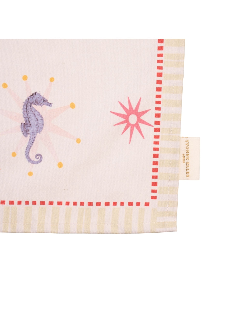 Yvonne Ellen White Harlequin Textile Double Oven Glove and Tea Towel Set - Image 8 of 8