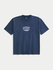 Hollister Heavy Weight Boxy Short Sleeve Destination Graphic Print 100% Cotton T-Shirt - Image 4 of 4