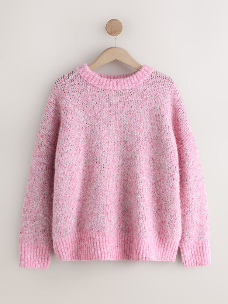 Pink Cherry Knitted Crew Neck Jumper - Image 1 of 4