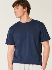 Hollister Blue Crew Neck Boxy T-Shirt - Image 1 of 3