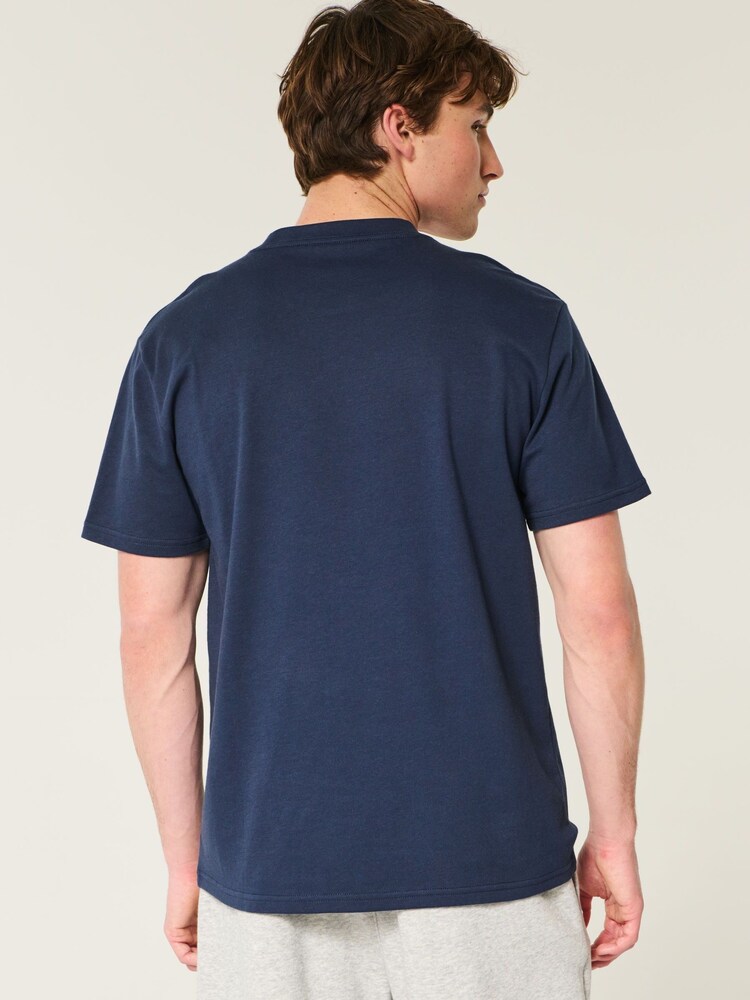 Hollister Blue Crew Neck Boxy T-Shirt - Image 2 of 3