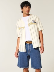 Hollister Blue Baggy Denim Jort Shorts - Image 1 of 4