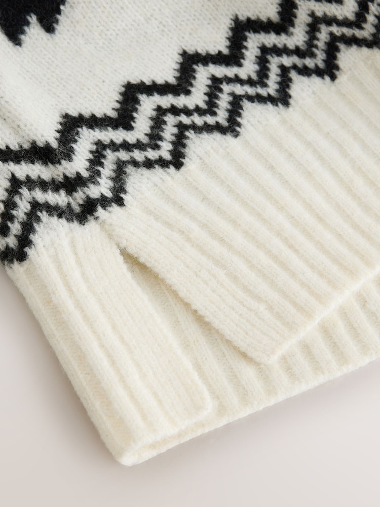 Black/White Bow Fairisle Pattern Knitted Tank - Image 9 of 9