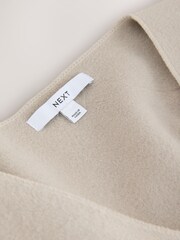 Oatmeal Wrap Front Cape Poncho - Image 9 of 9