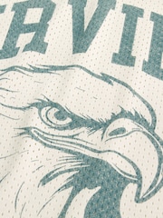 Hollister Natural Americana Football Jersey Top - Image 5 of 5