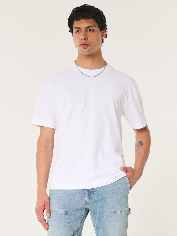 Hollister Boxy Crew Neck Short Sleeve 100% Cotton T-Shirt - Image 1 of 5