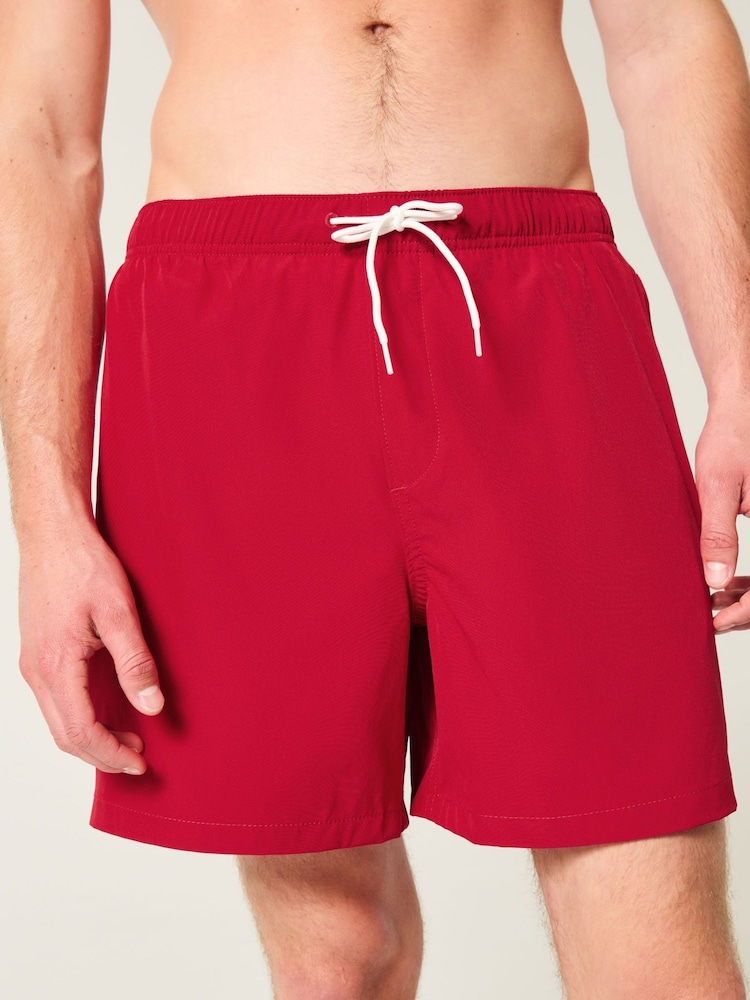 Hollister Red Swim Shorts - Image 1 of 4