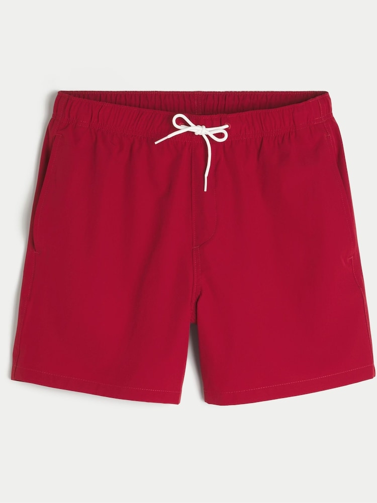 Hollister Red Swim Shorts - Image 4 of 4