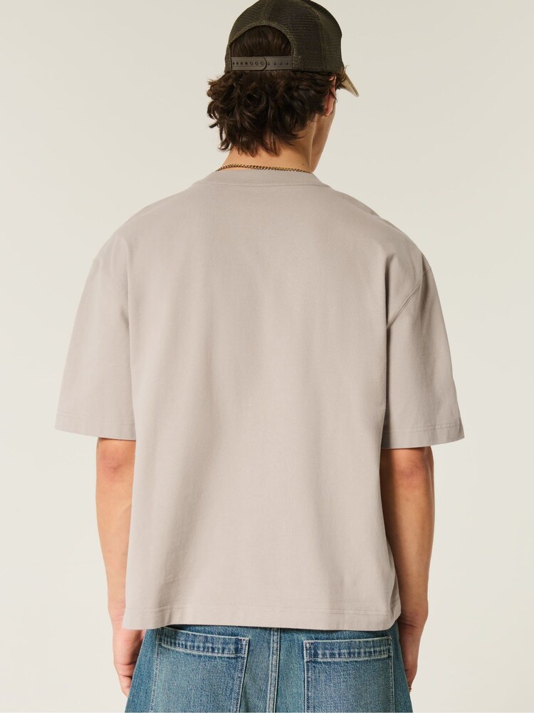Hollister Crew Neck Boxy Cropped T-Shirt - Image 2 of 3
