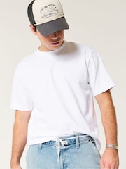 Hollister Boxy Crew Neck Short Sleeve White T-Shirt - Image 1 of 4