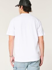 Hollister Boxy Crew Neck Short Sleeve White T-Shirt - Image 3 of 4