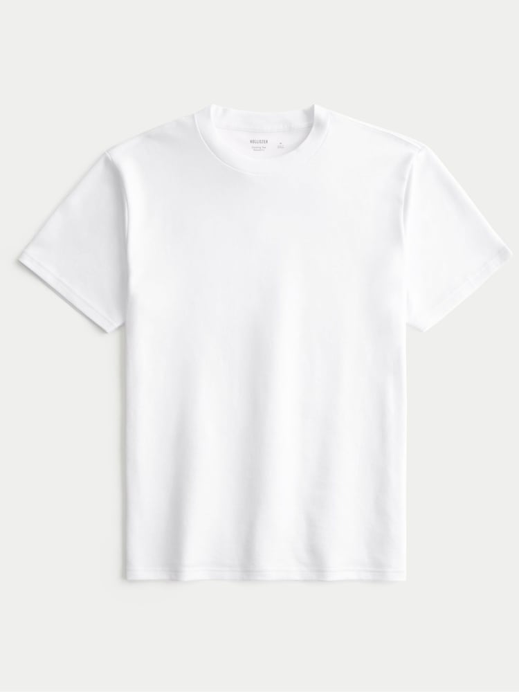 Hollister Boxy Crew Neck Short Sleeve White T-Shirt - Image 4 of 4