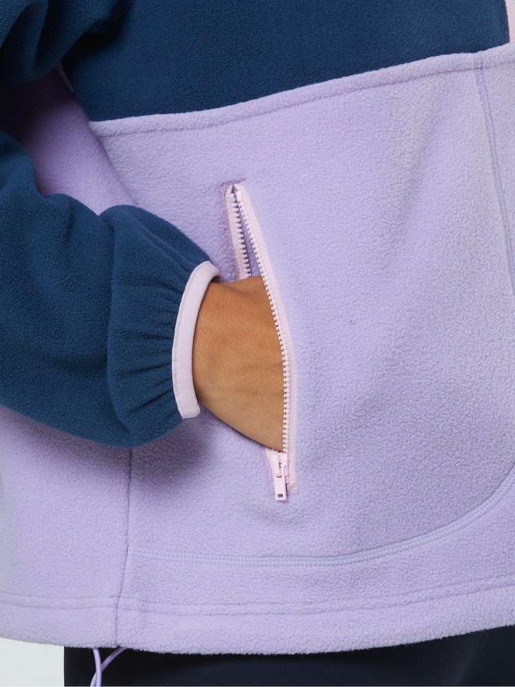Gym + Coffee Purple Snap Polar Fleece - Image 6 of 6