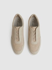 Reiss Ecru Lane Leather Elasticated-Lace Trainers - Image 2 of 4