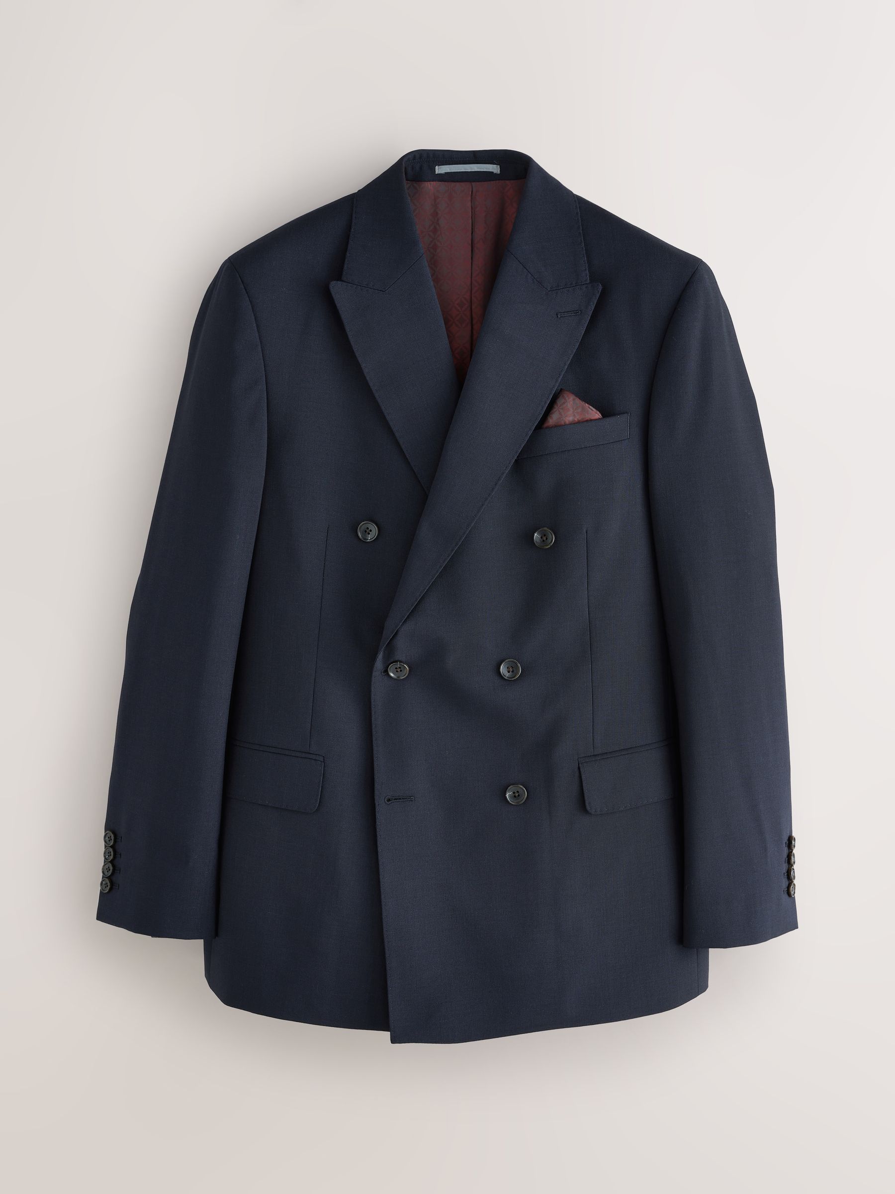 Buy Navy Blue Signature Nova Fides 100% Italian Wool Double