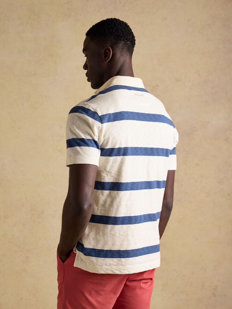 Joules Summer Slub Cream Rugby Shirt - Image 2 of 10 Joules Summer Slub Cream Rugby Shirt - Image 2 of 10