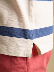 Joules Summer Slub Cream Rugby Shirt - Image 7 of 10