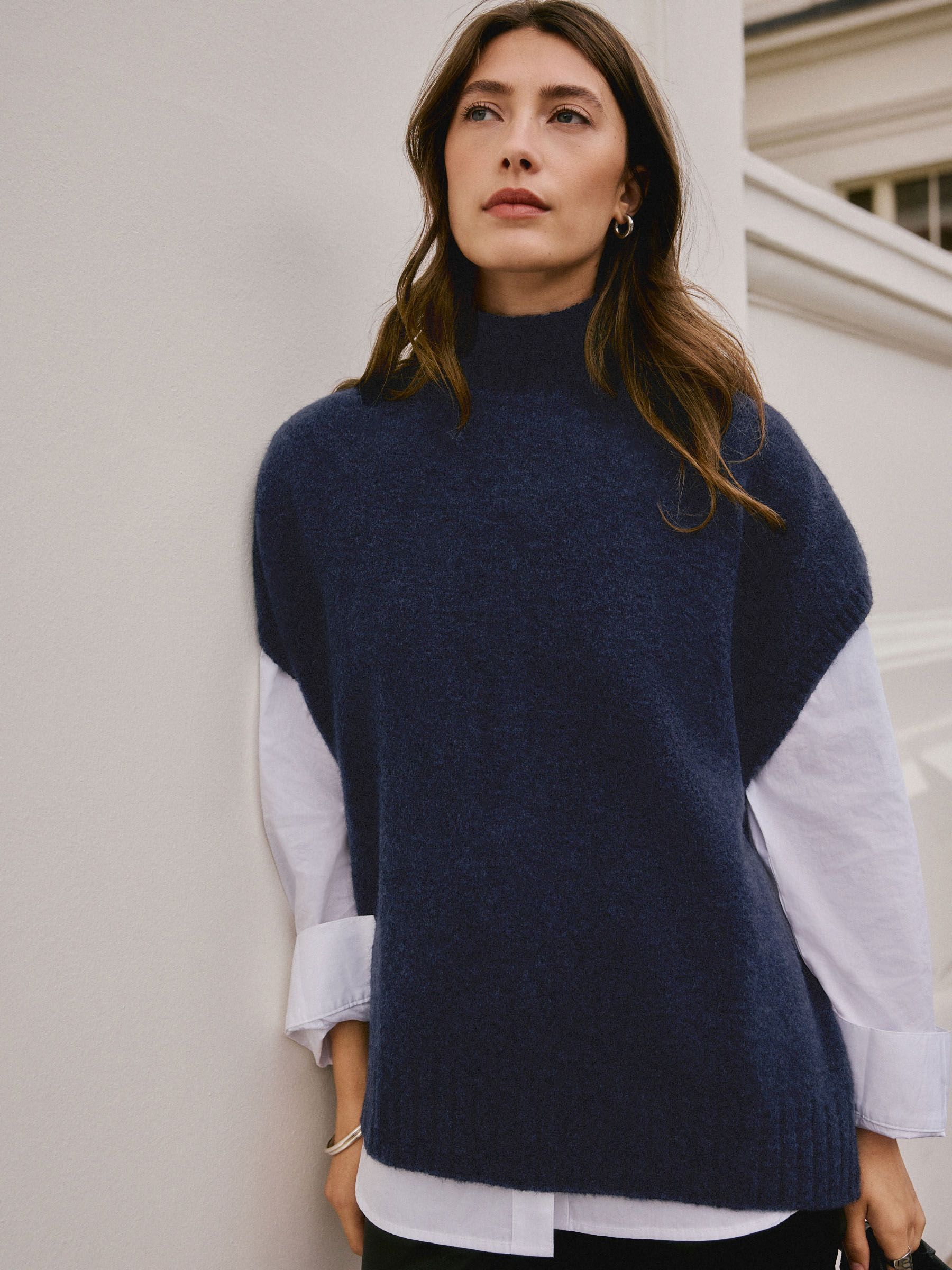 Next：日本 ネイビー ブルー - N. Premium ニット タンクトップ from