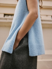 Blue Alpaca Wool Blend Tank - Image 11 of 14