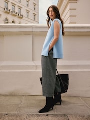 Blue Alpaca Wool Blend Tank - Image 4 of 14