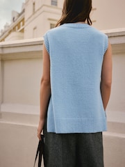 Blue Alpaca Wool Blend Tank - Image 6 of 14