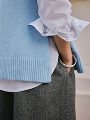 Blue Alpaca Wool Blend Tank - Image 8 of 14