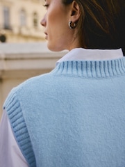 Blue Alpaca Wool Blend Tank - Image 9 of 14