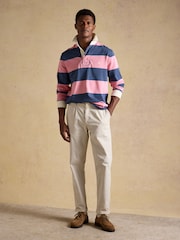 Joules Rugby Club Pink/Blue Long Sleeve Shirt - Image 3 of 8
