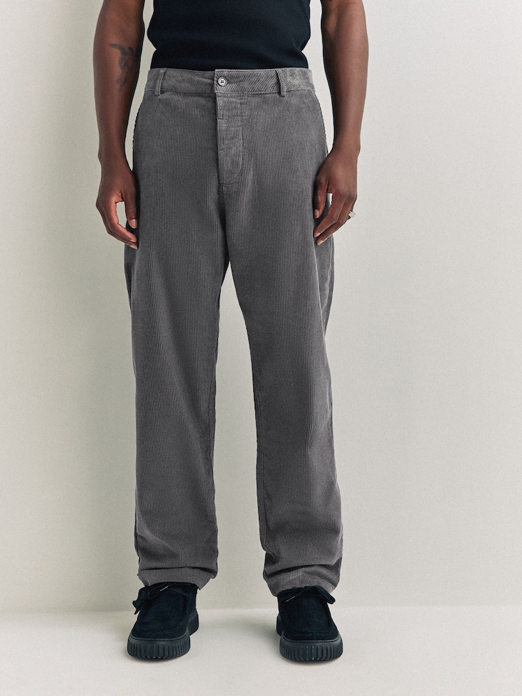 Universal Works Grey Military Corduroy Chinos - Image 2 of 7