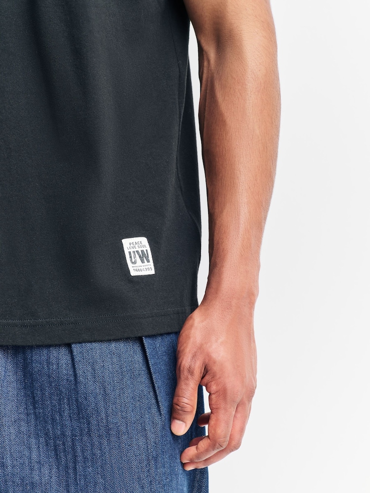 Universal Works Black Core T-Shirt - Image 7 of 7