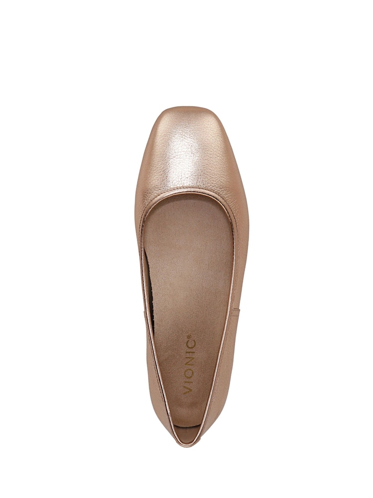 Vionic Wide Fit Metallic Orinda 2 Ballet Flats - Image 5 of 6