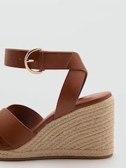 Mango Brown Wedge Sandals - Image 3 of 3