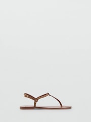 Mango Brown Fida Sandals - Image 1 of 3