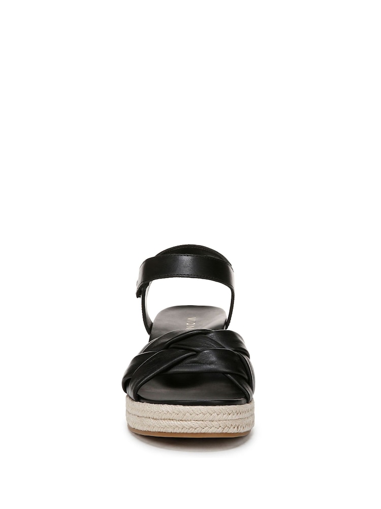Negru - Vionic Saratoga Regular Fit Wedge Espadrilles - Image 4 of 6