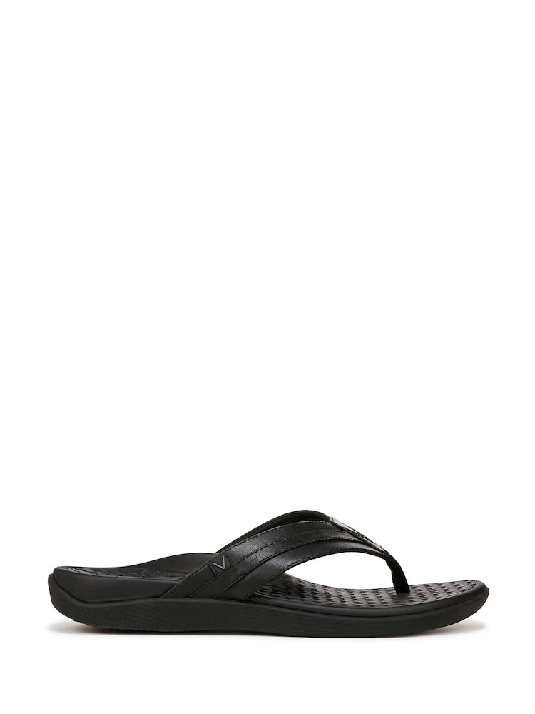 Vionic Regular Fit Tide II Black Flip Flops - Image 1 of 7