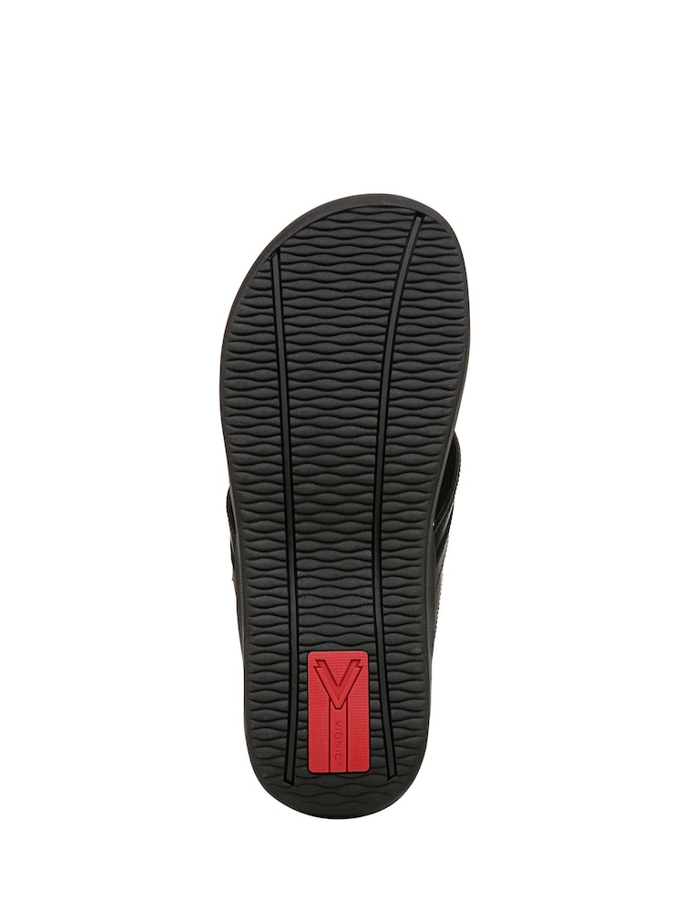 Vionic Regular Fit Tide II Black Flip Flops - Image 7 of 7