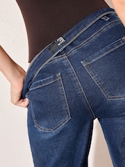 Friends Like These Dark Wash Wide Leg Cropped Jeans - Image 4 of 5