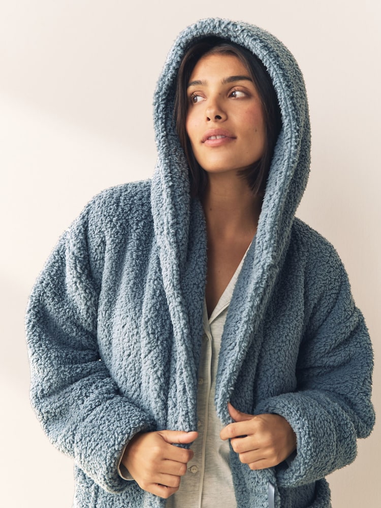 Blue Teddy Dressing Gown - Image 1 of 9 Blue Teddy Dressing Gown - Image 1 of 9
