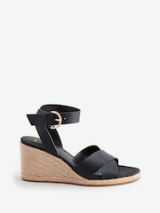 Mango Black Wedge Sandals - Image 3 of 5