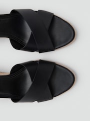 Mango Black Wedge Sandals - Image 4 of 5