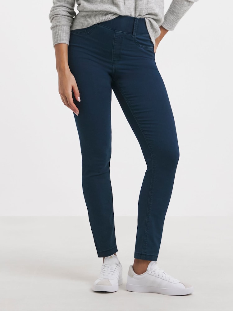 Simply Be Blue Slim Pull On Jeggings - Image 1 of 4